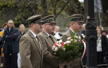 Uroczystości przy Pomniku Niepodległości