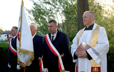 Uroczystości przy pomniku w Lipsku