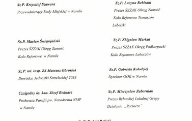 Okolicznościowy list Pani Poseł na Sejm RP Teresy Pamuły