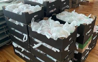 Przygotowywanie pakiet&oacute;w żywnościowych na przejście w Budomierzu