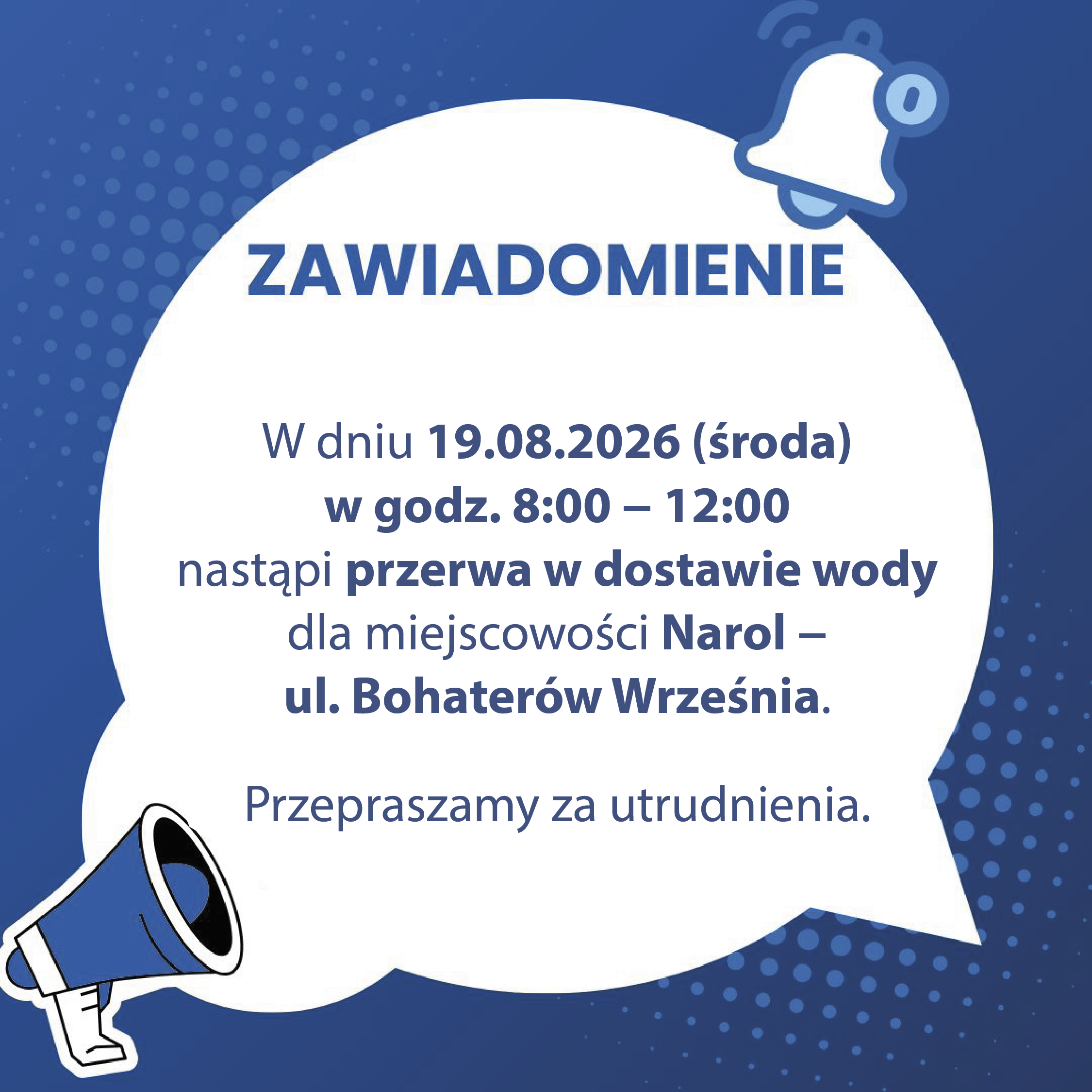 przerwa w&nbsp;dostawie wody