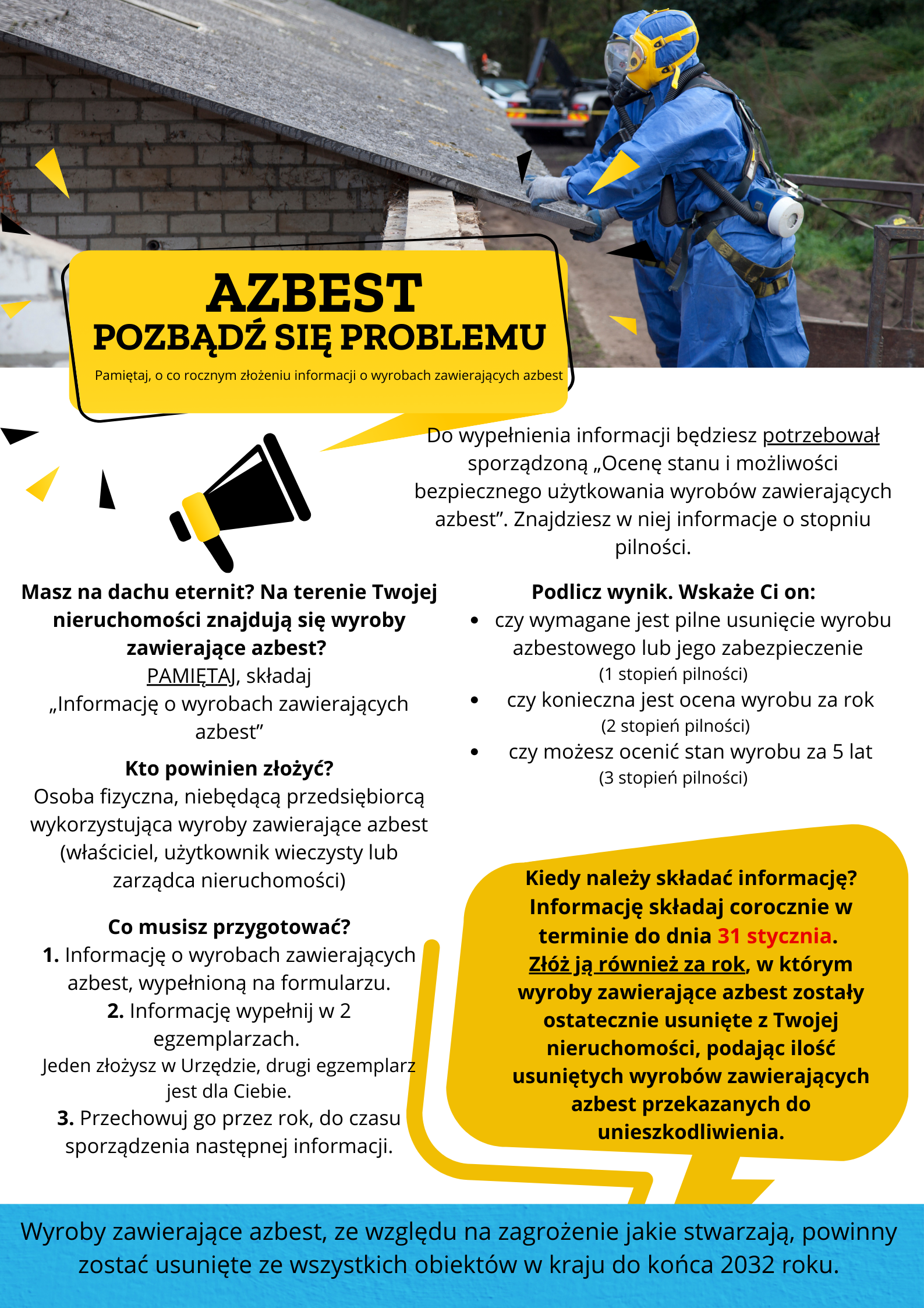 plakat azbest 