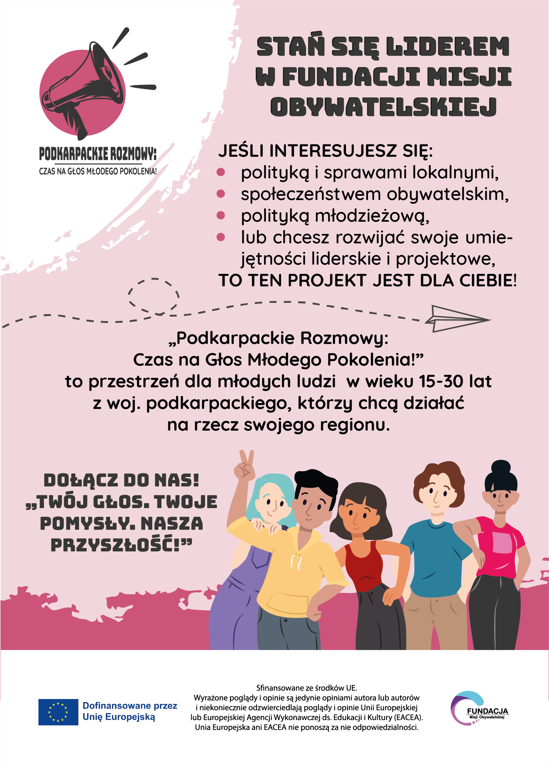 REKRUTACJA DO PROJEKTU „PODKARPACKIE ROZMOWY: CZAS NA GŁOS MŁODEGO POKOLENIA