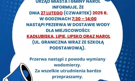 Zdjęcie do ZAWIADOMIENIE - WODA