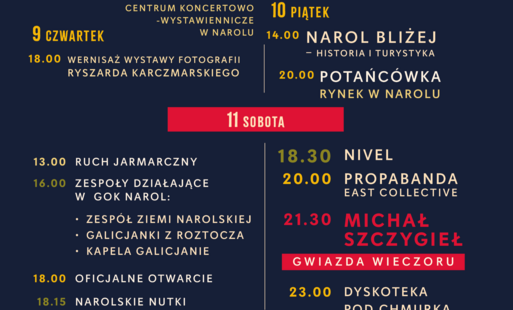 Pełny program Dni Narola 2026 