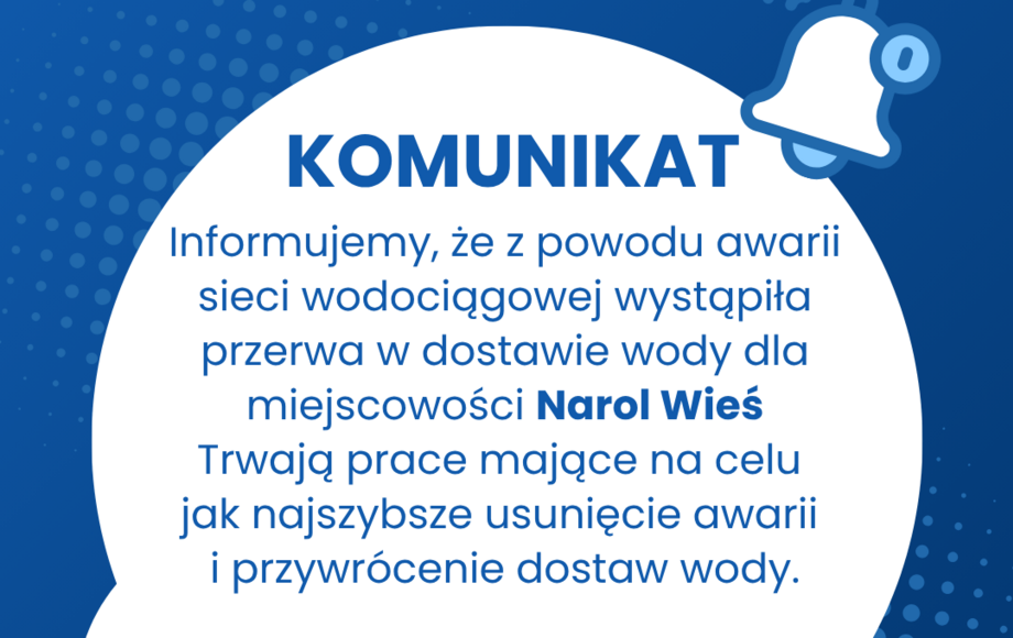 Przerwa w dostawie wody w Narolu Wieś